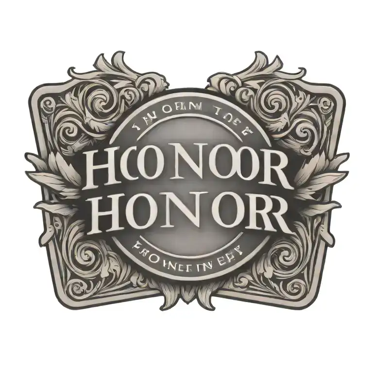 Simple Badge With The Word Honor In It
