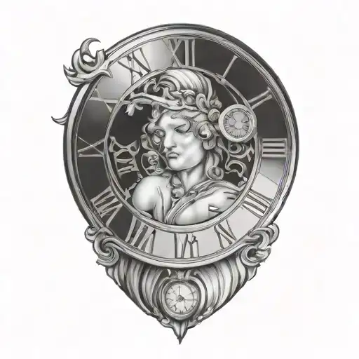 White Roman Numeral Clock Face