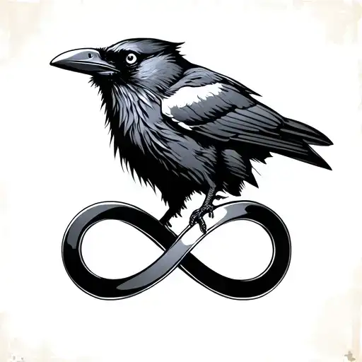 Raven And Infinity Sign