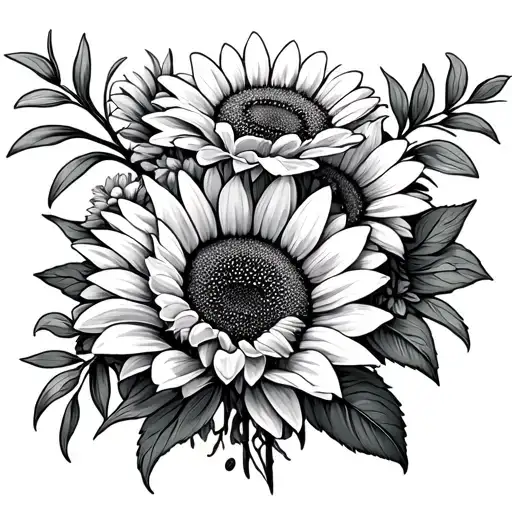 Flower Bouquet Sunflower And Daisy Bouquet