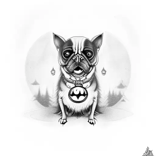 A Sinister-looking Dog With Glowing Red Eyes Surrounded By Dark Shadows