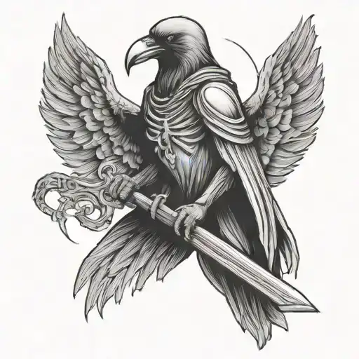 Crow And Grim Reaper