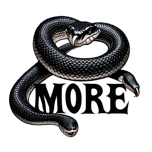 Black Mamba Snake With Word More