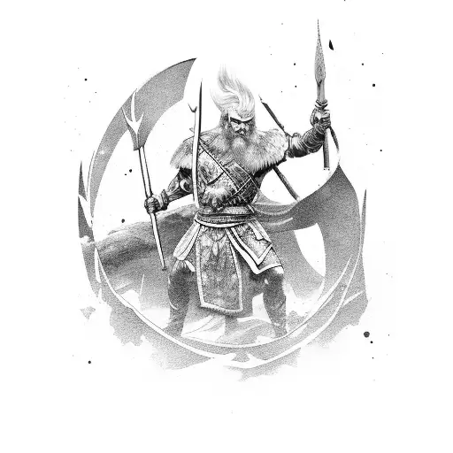 Nordic Gods Fighting Scene