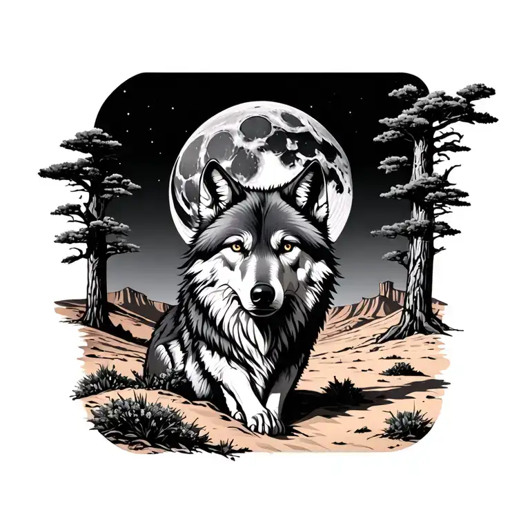 Wolf Moon Desert