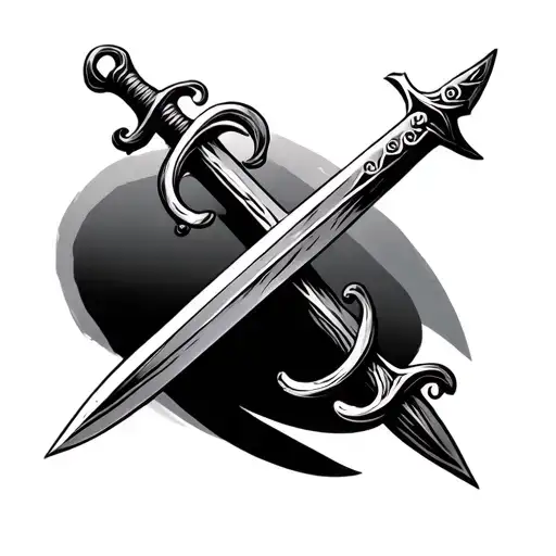 Medieval Sword Tattoo Design