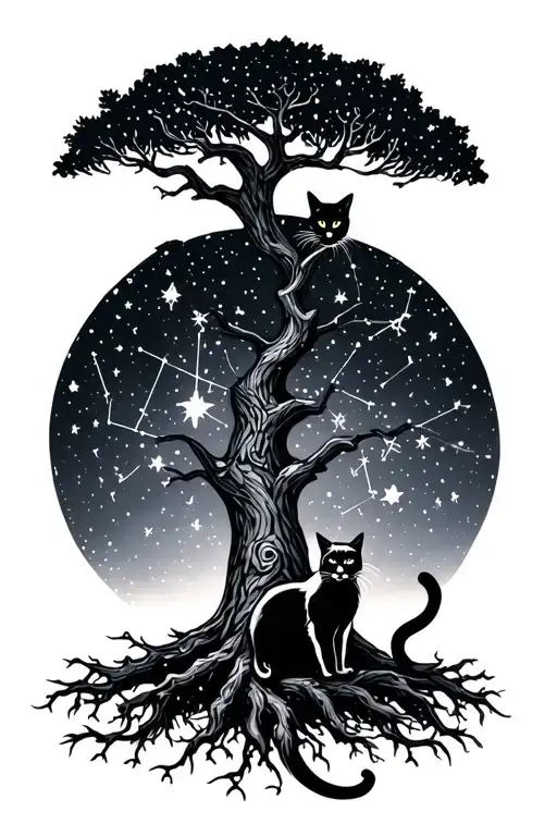 Cats Tree Star Constellation Formed