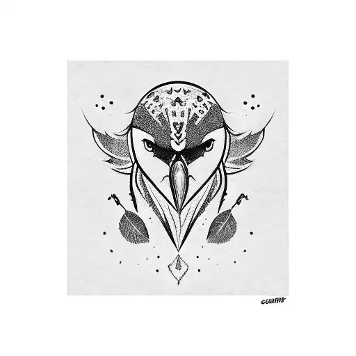 Crow With Retro Background