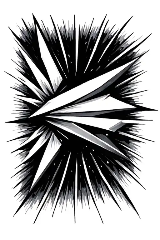 Geometric Snowflake And Sun Rays