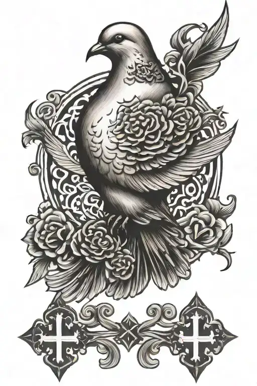 Dove With Crosses