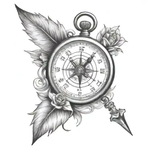 Compass Clock Front Facing Numbers