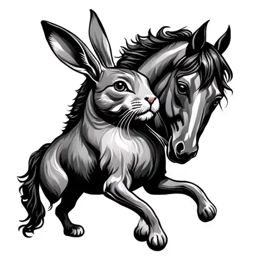 Horse Iron With Rabbit Dog Cat's Leg