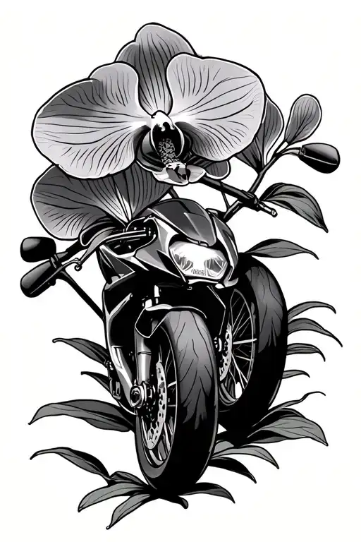 Orchid With Racing Bikes