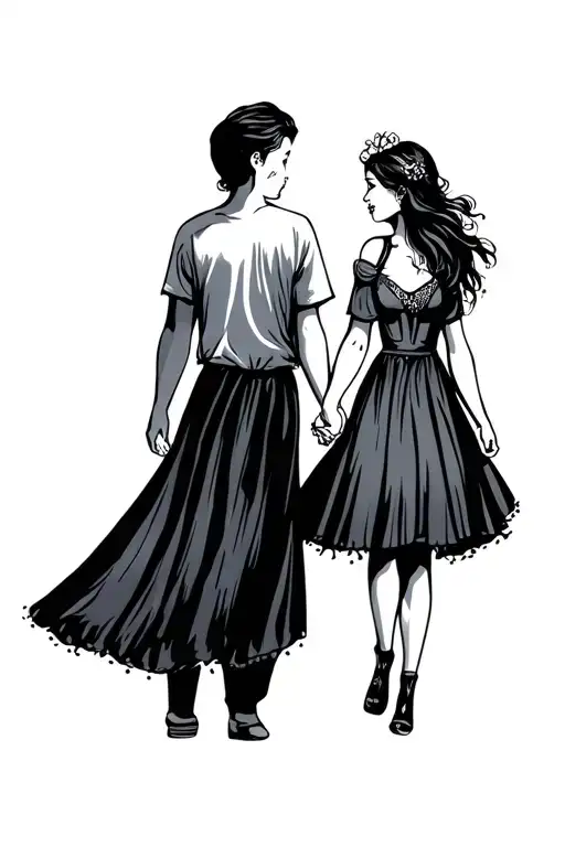 Father Daughter Mother Holding Hands