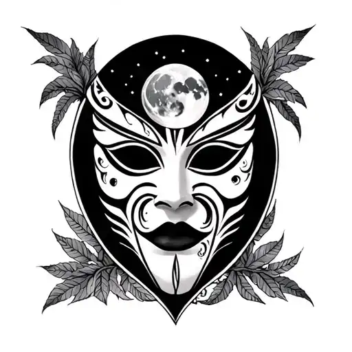 Mask Touloulou Toupie And Forest Moon And A