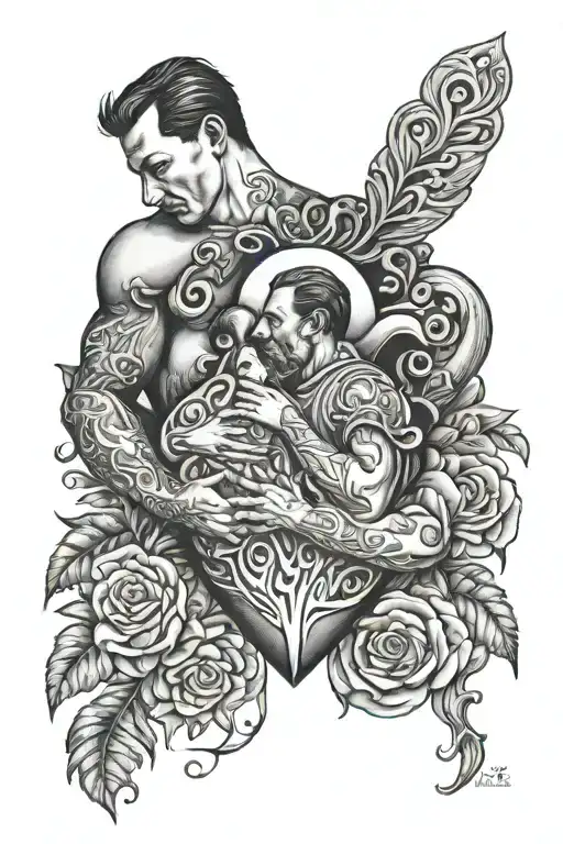 Daughter Holding Fathers Heart