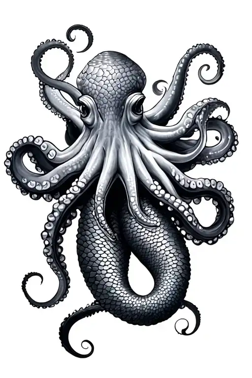 Octopus Male Mermaid Holding