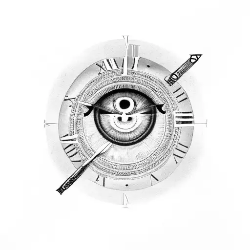 Clock And All Seeing Eye