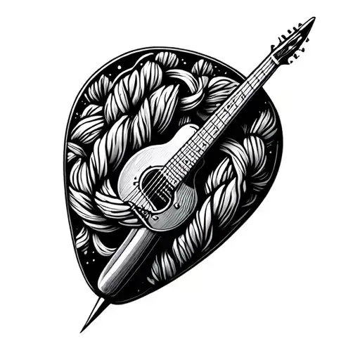 Guitar Pick And Knitting Needle Transforming