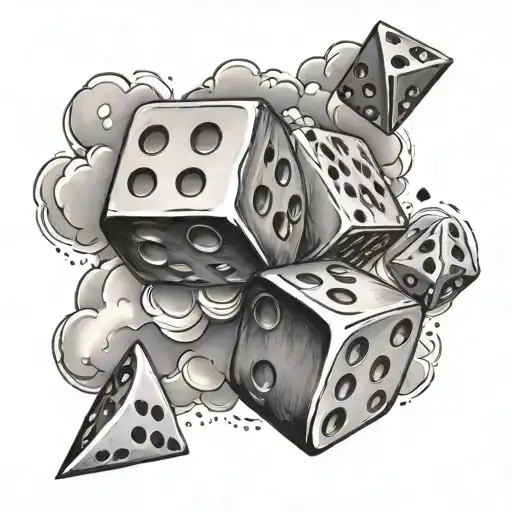 2 Clouds Hovering With 2 Dice And 2 Dates