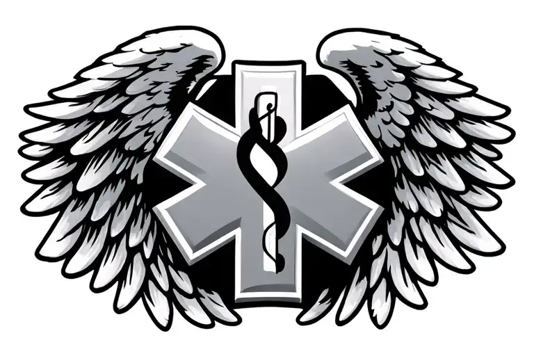 Gay Paramedic Symbol With Angel Wings
