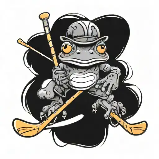 Frog Hockey Player