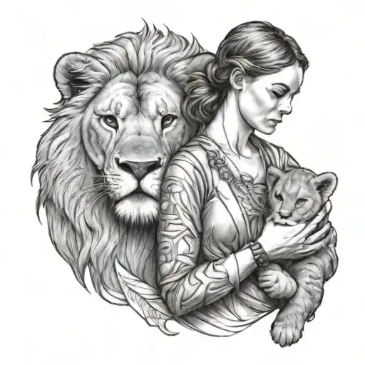 A Woman Wearing An Olympic Medal And Holding A Lion Cub