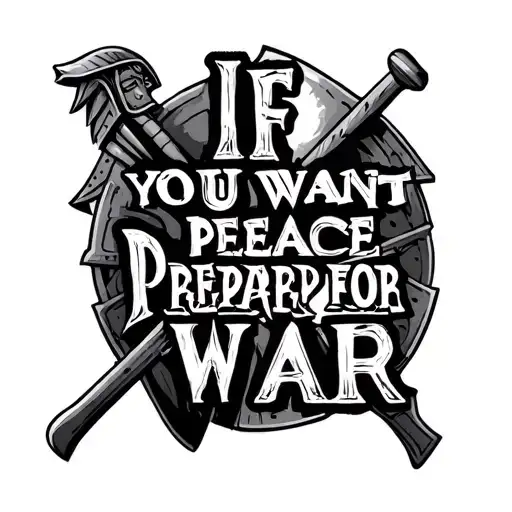 Gladiator Theme With Quote If You Want Peace Prepare For War