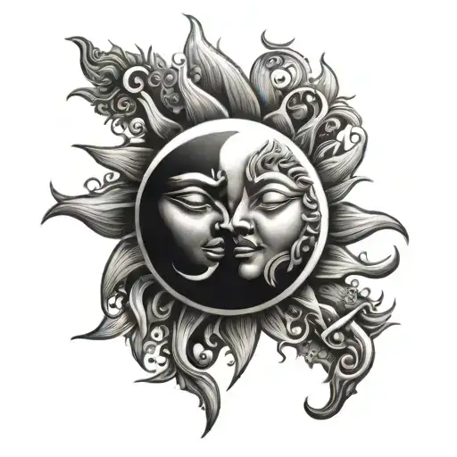 A Sun Moon Merging Together