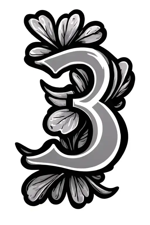 4 Leaf Clover Clover With Number 3