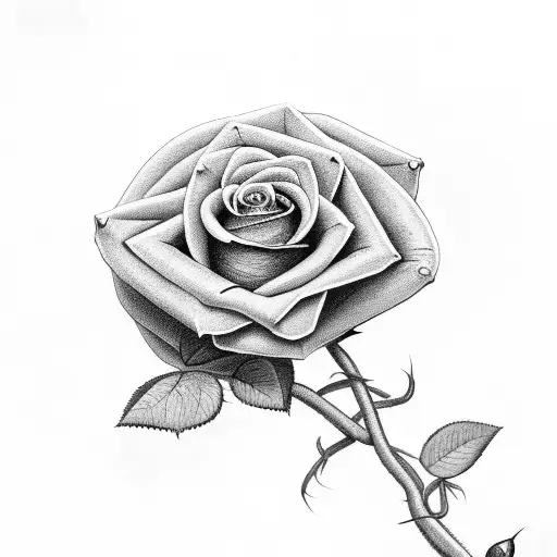 Snake Going Through A Rose Vine Garden