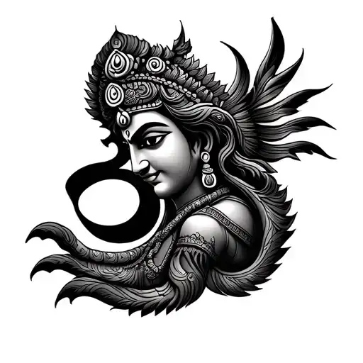 Murugan Inside Om Symbol