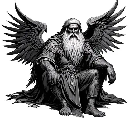 Corbeaux Odin Sitting