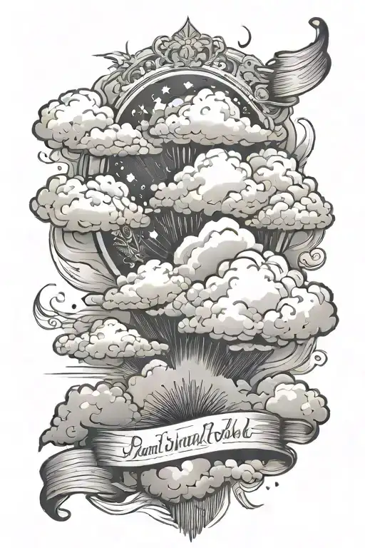 Spiritual Bible Verse With Clouds