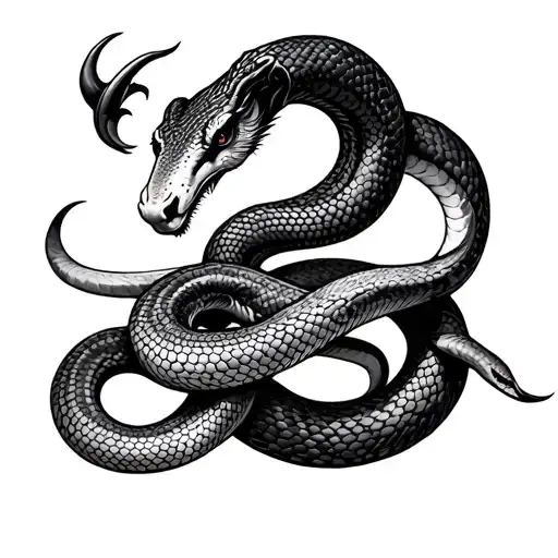 Ox And Snake Intertwined