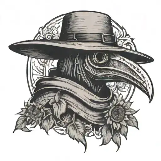 Plague Doctor With Sunflower