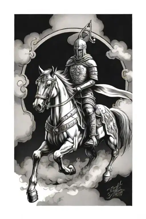 Templar Knight On A Horse
