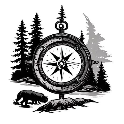Wilderness Compass Animals Hidden Within