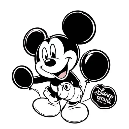 Disney Mickey Holding Balloon