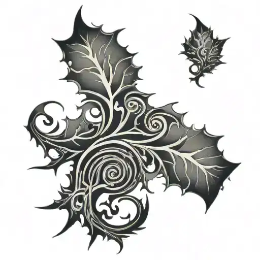 Jagged Line That Branches Off Into Other Small Jagged Swirls