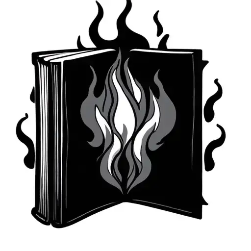 Book And Fire Flames