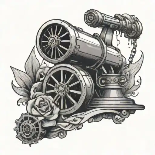 A Libra Symbol Intertwined With A Jet Engine Design