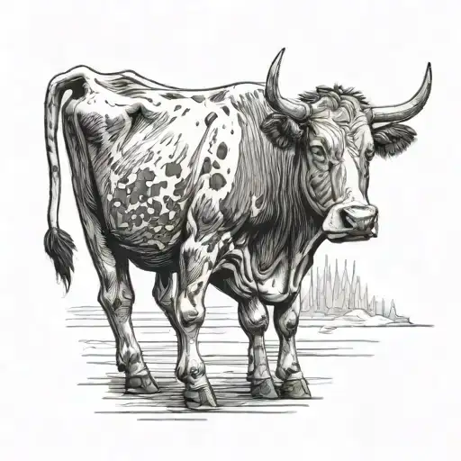 Person Standing Next To A Cow