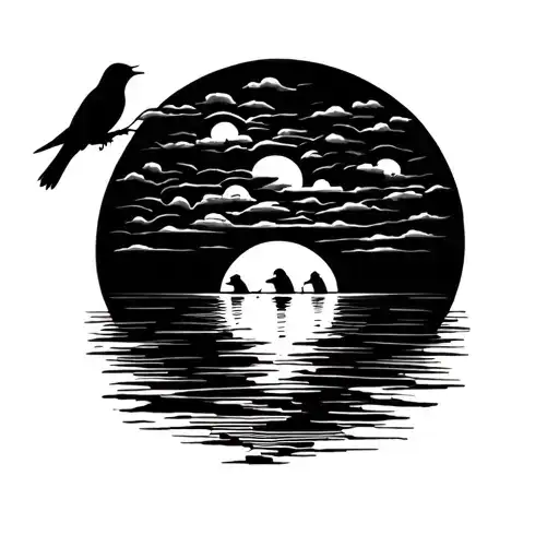 Sunrise With Three Little Birds