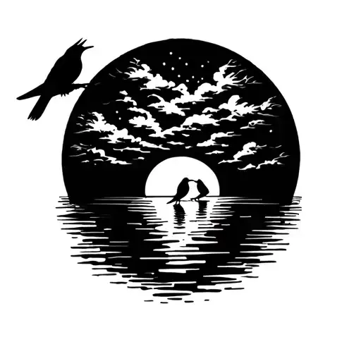 Sunrise With Three Little Birds