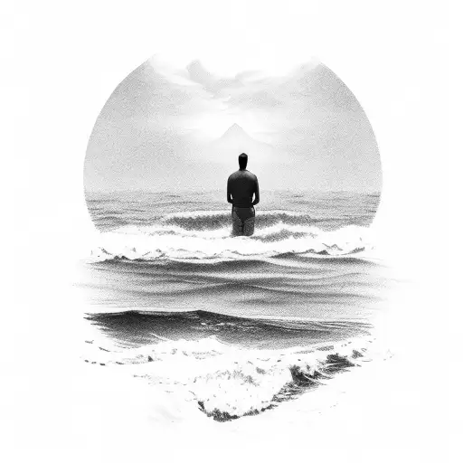 Man Overlooking Water