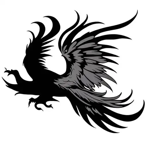 Fire Phoenix Bird Flying