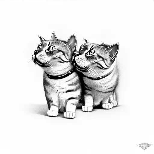 Cerberus With Cat Heads Instead Of Dog Heads