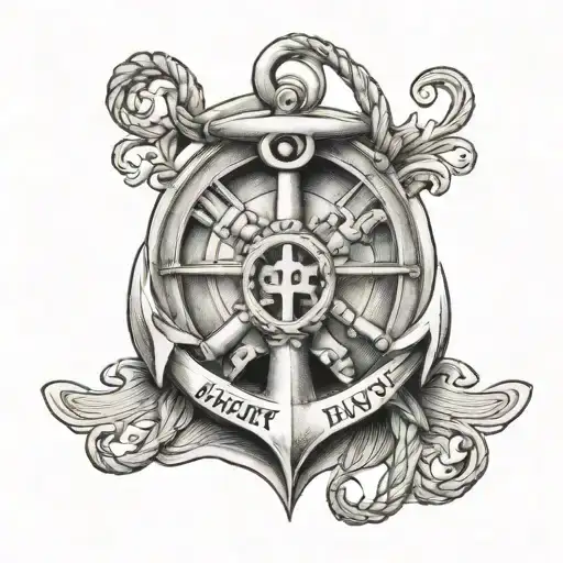 Navy With Anchor Girly