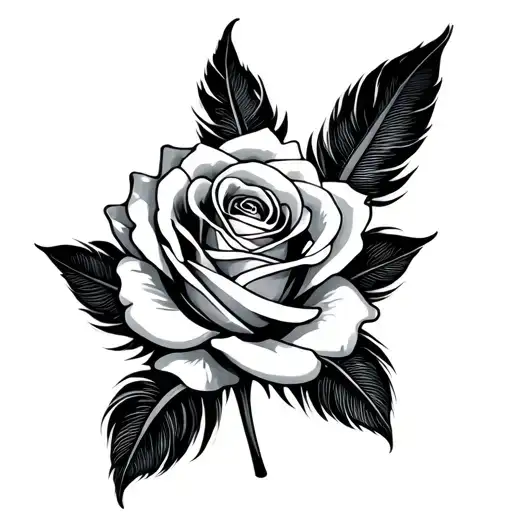 Feather And A Rose